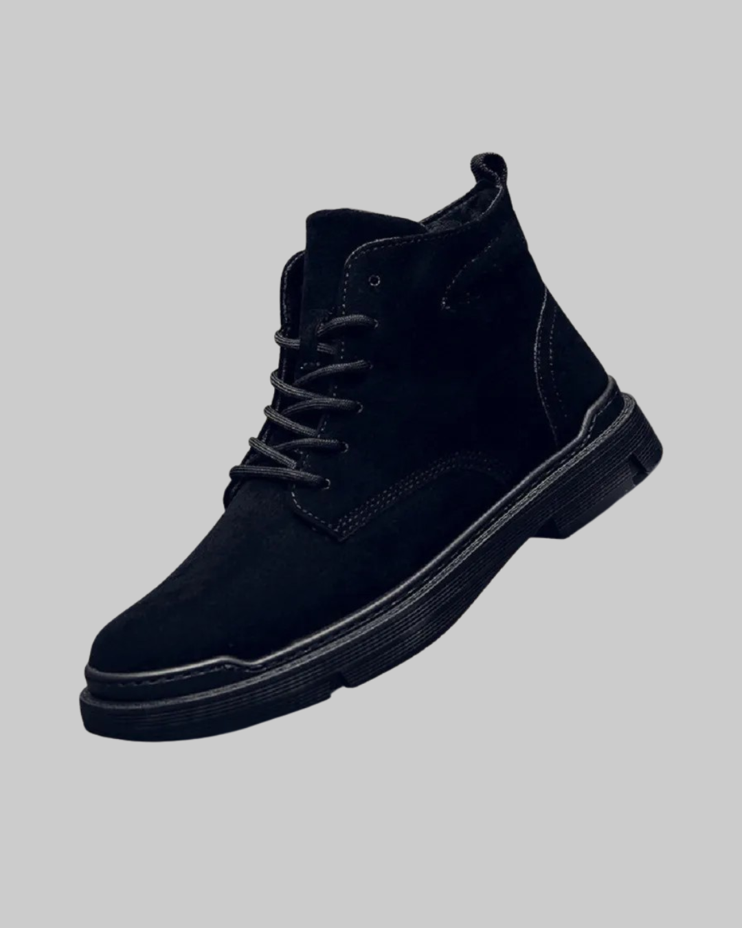 Men's Rugged Casual Ankle Boots in black.