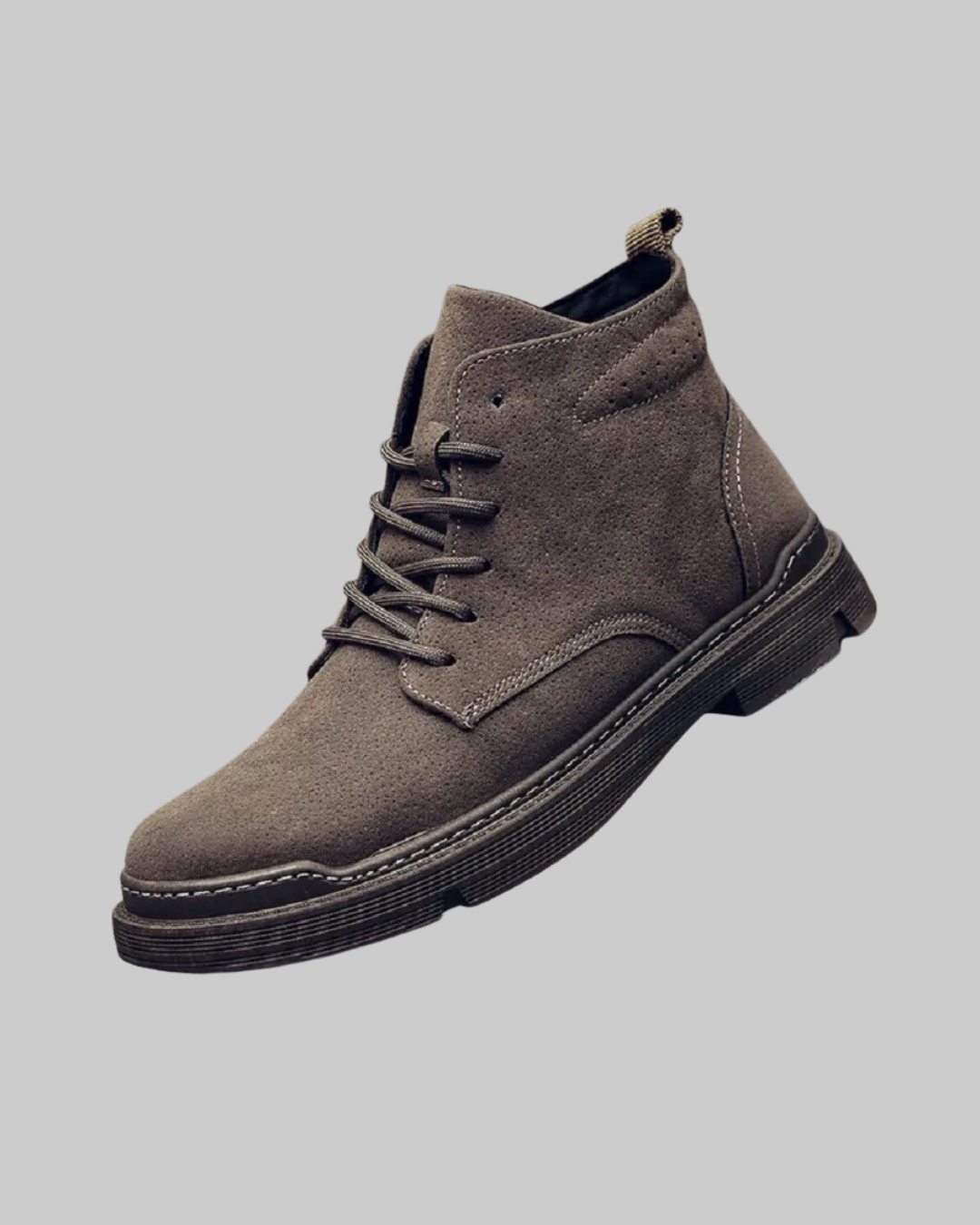 Men's Rugged Casual Ankle Boots in brown.