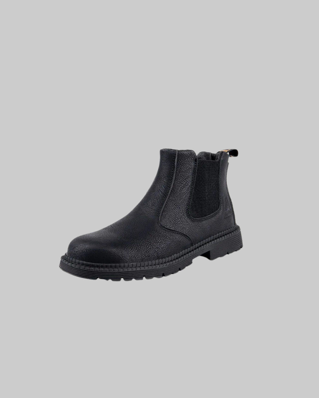 Men's Safety Chelsea Ankle Boots in black.