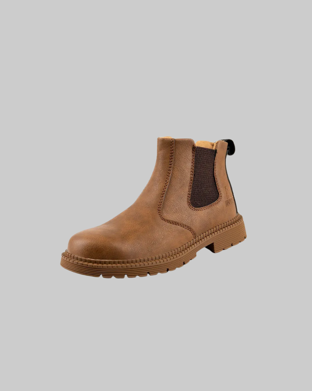 Men's Safety Chelsea Ankle Boots in khaki.