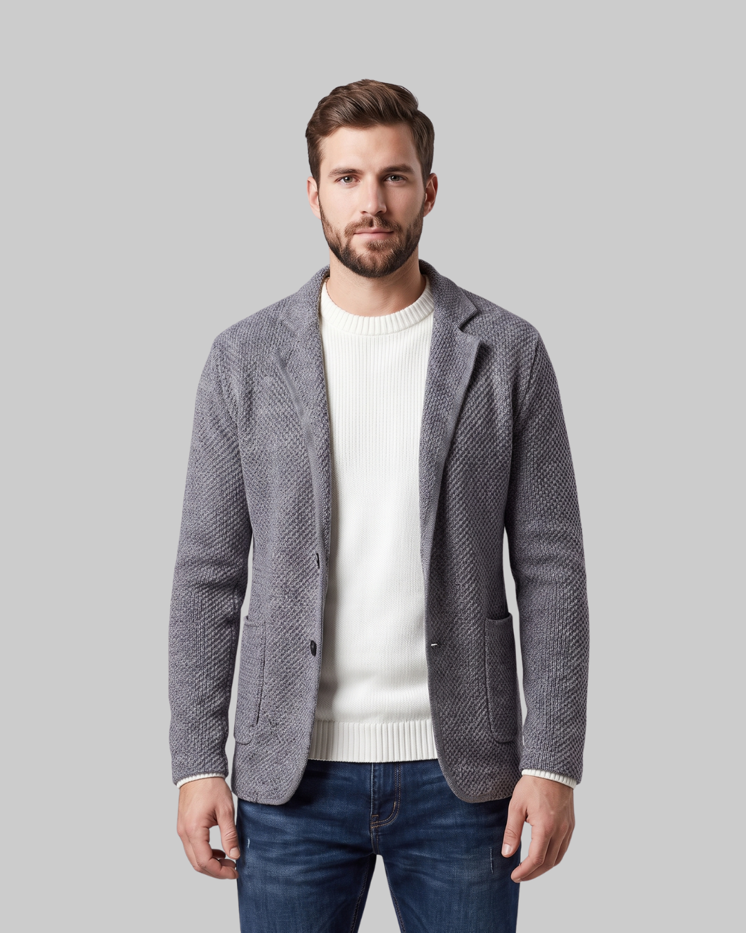 Men's Shawl Collar Knit Blazer