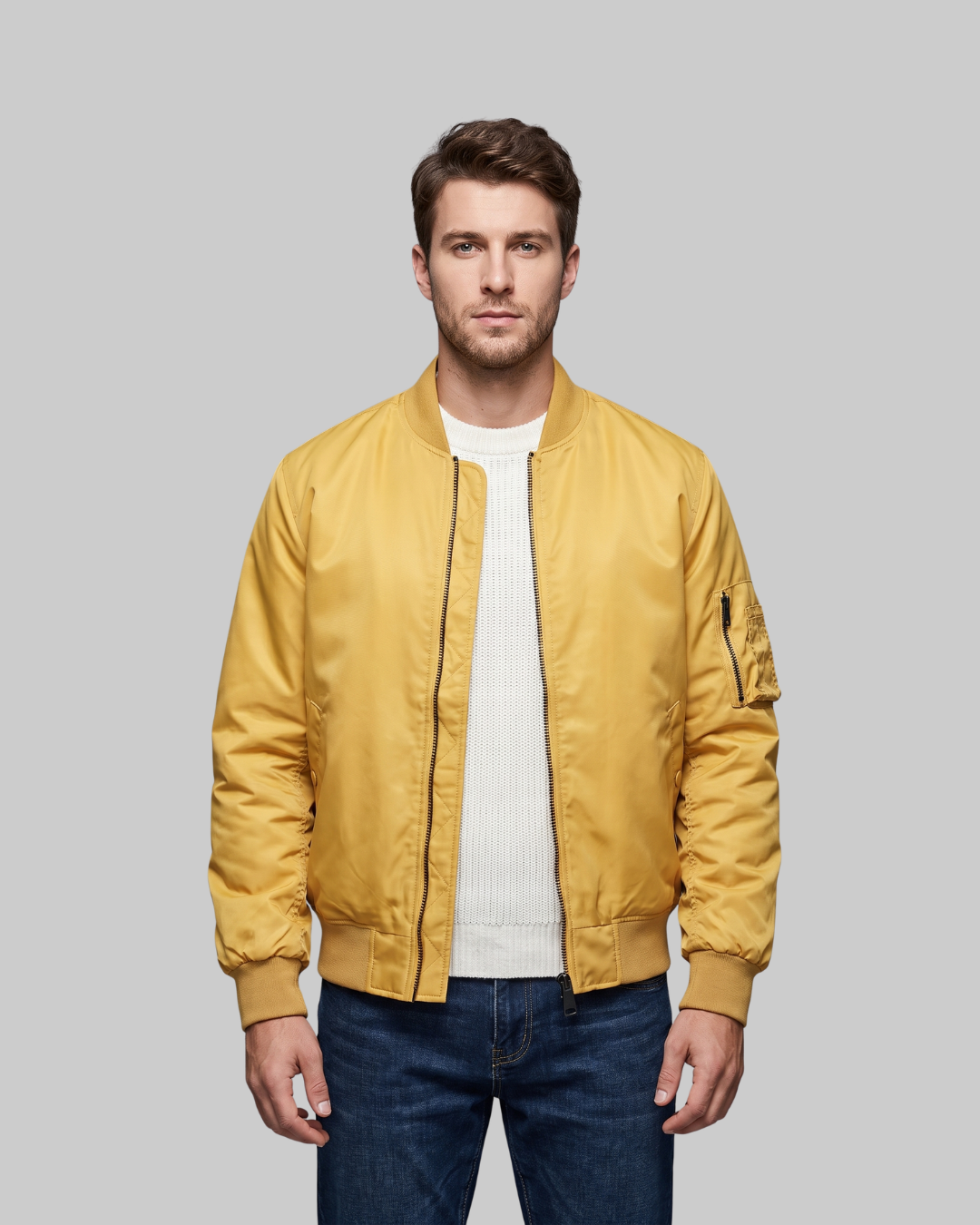 Men's Sleeve Pocket Bomber Jacket