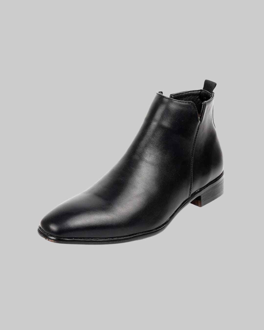 Men's Square Toe Dress Boots in black.