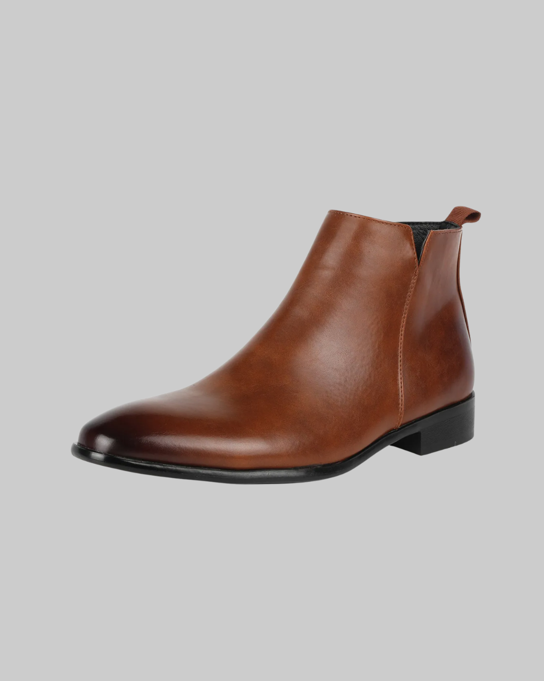 Men's Square Toe Dress Boots in brown.