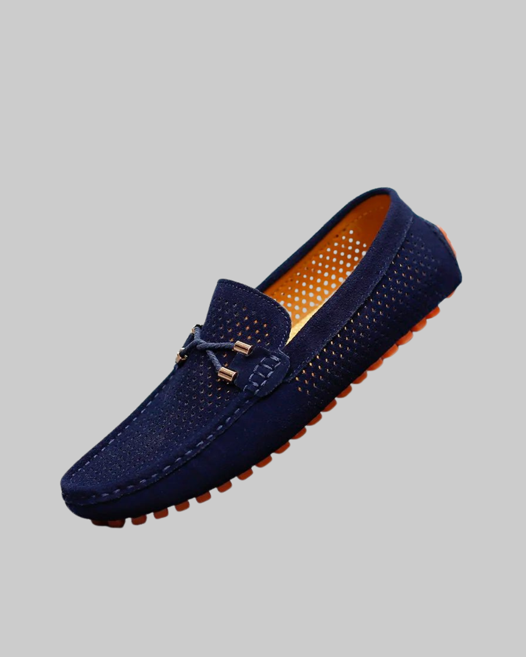 Men's Summer Driving Loafers in blue.