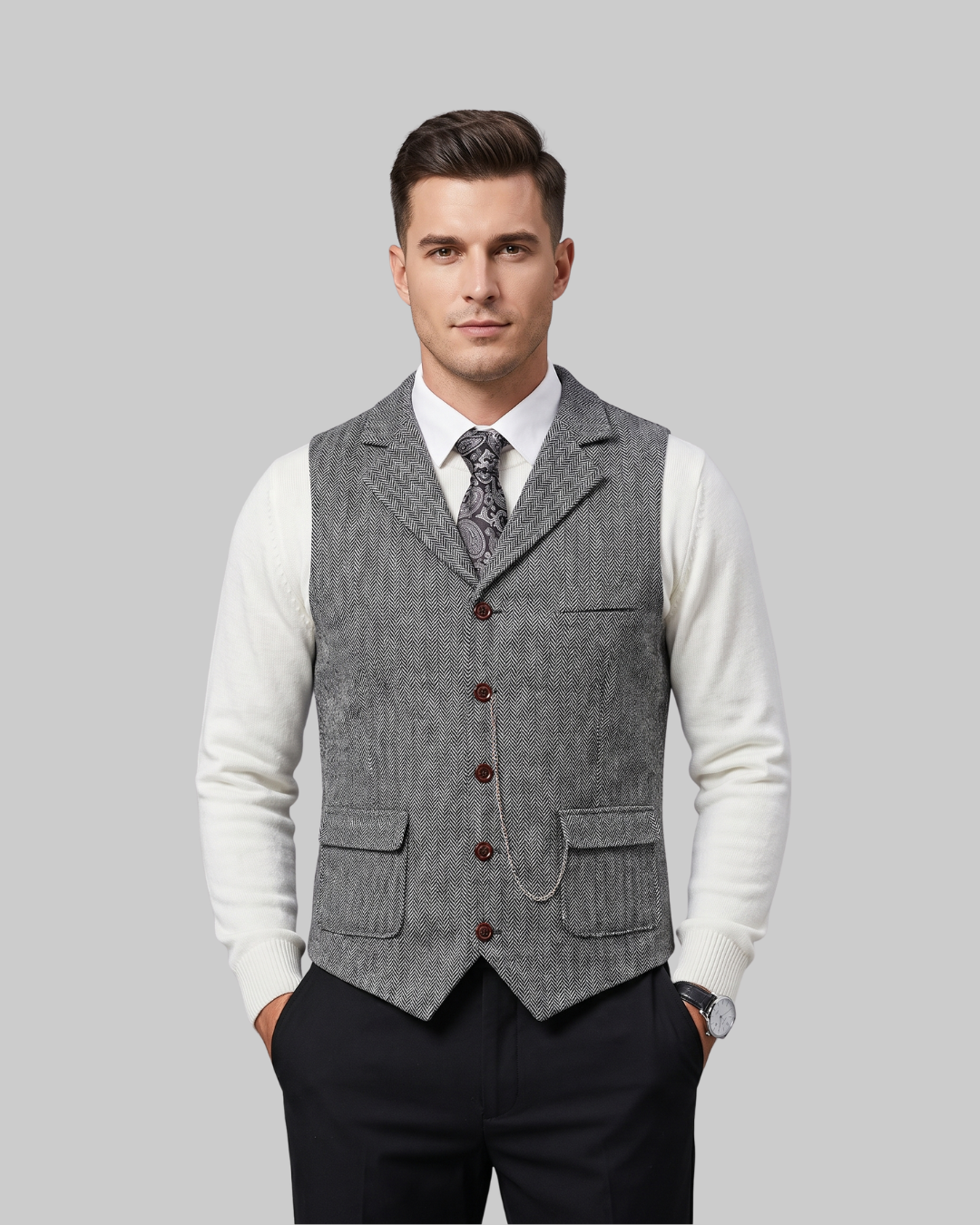 Men's Tailored Lapel Vest