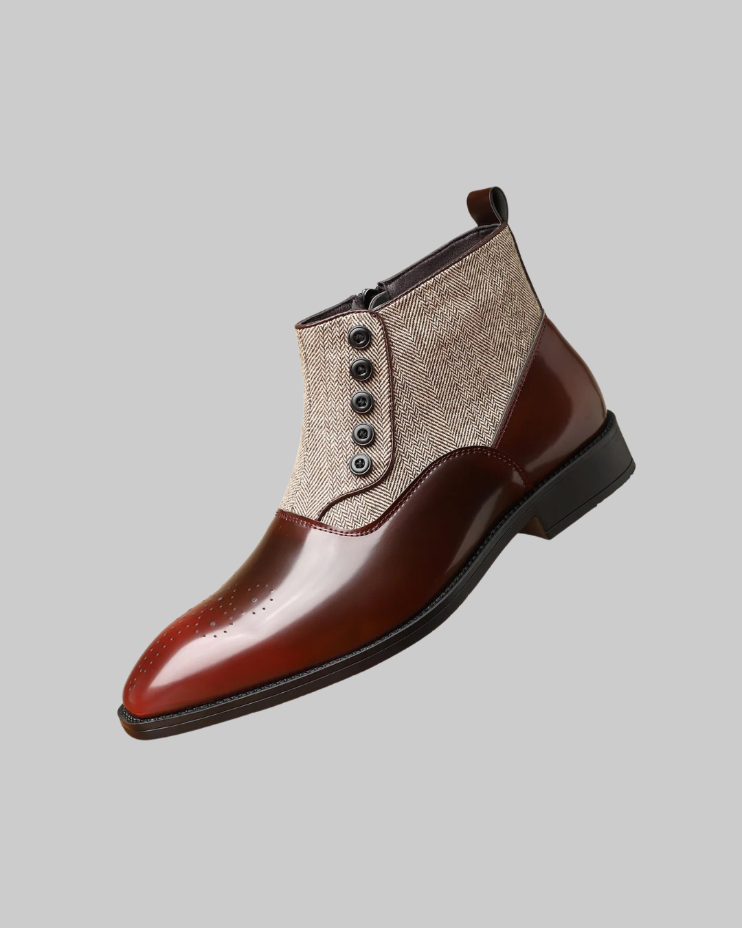 Men's Textured Side Zip Dress Boots in yellow.