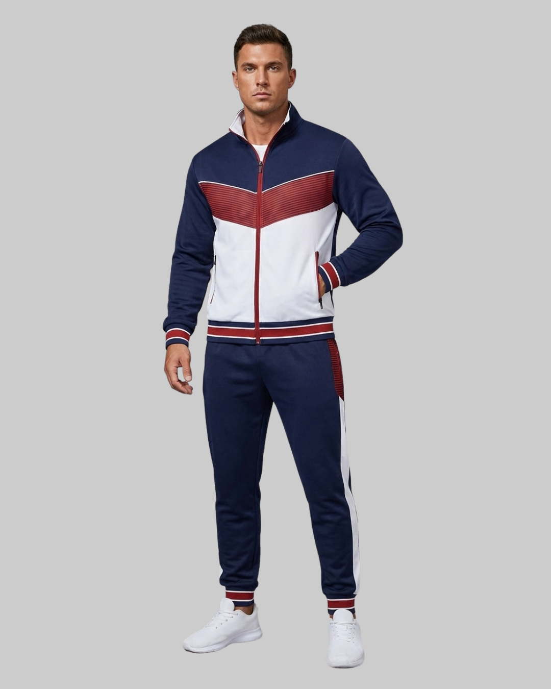 Men's Training Tracksuit Set in Navy