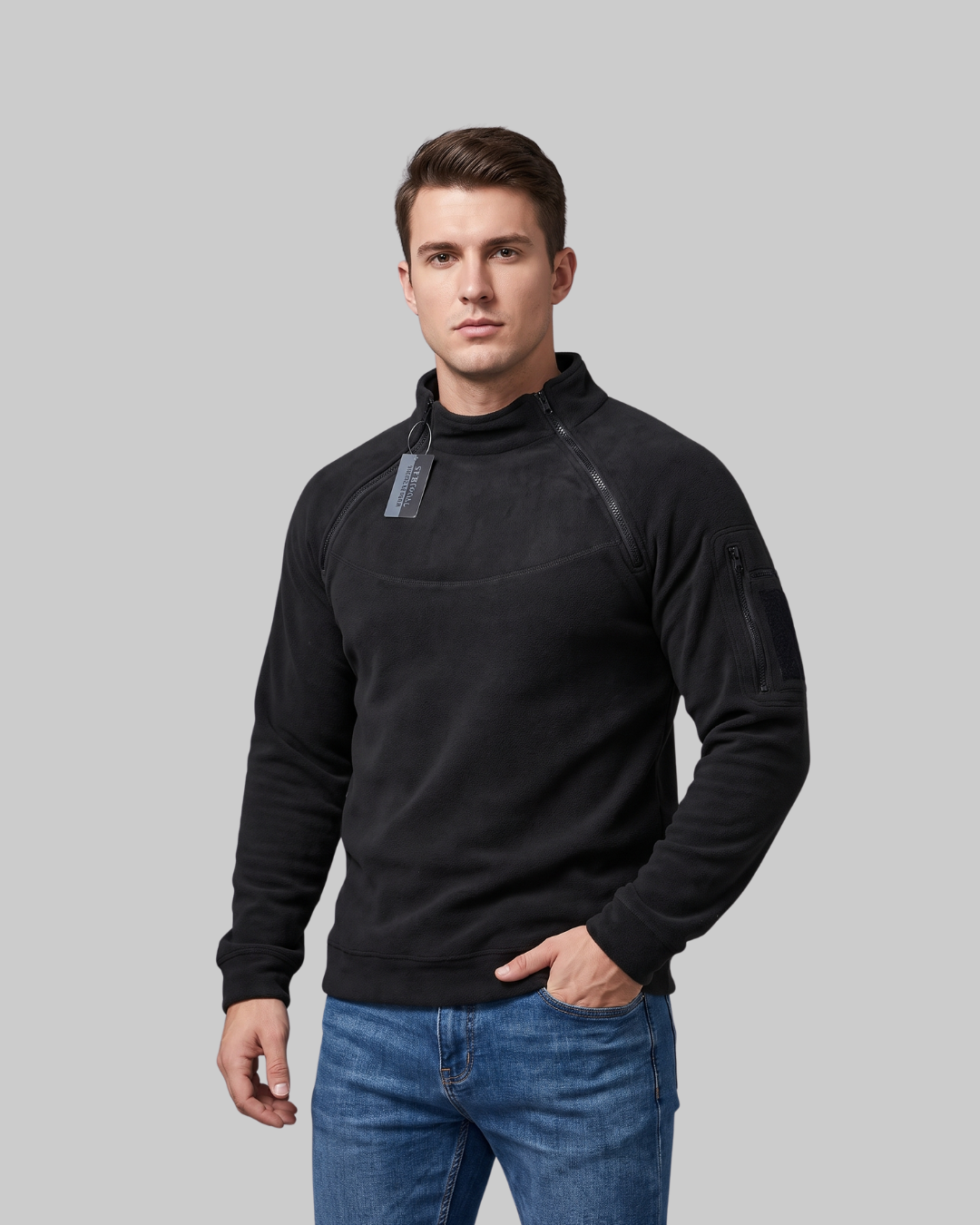 Men's Utility Zip Collar Sweater