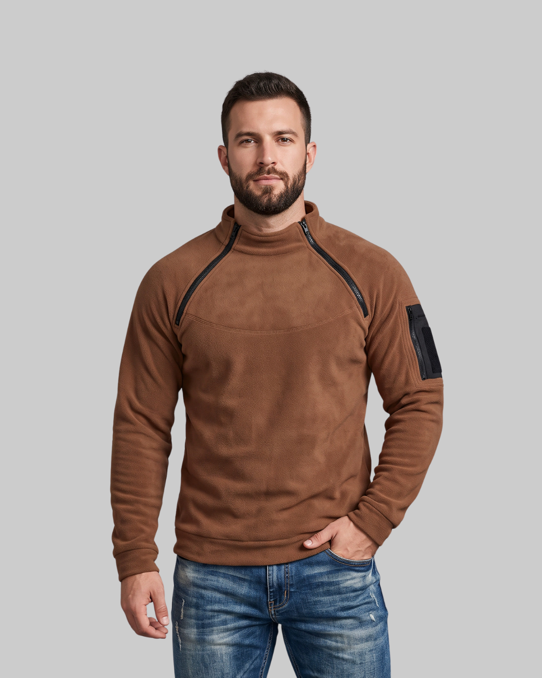 Men's Utility Zip Collar Sweater