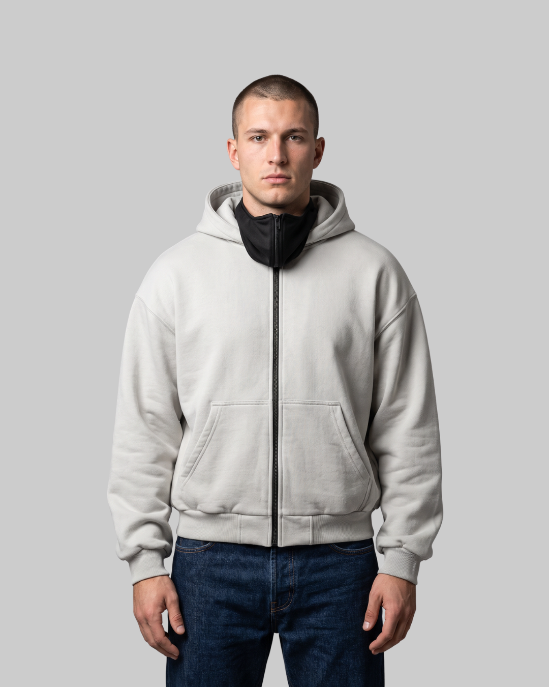 Men's Waist-Length Zip Hoodie