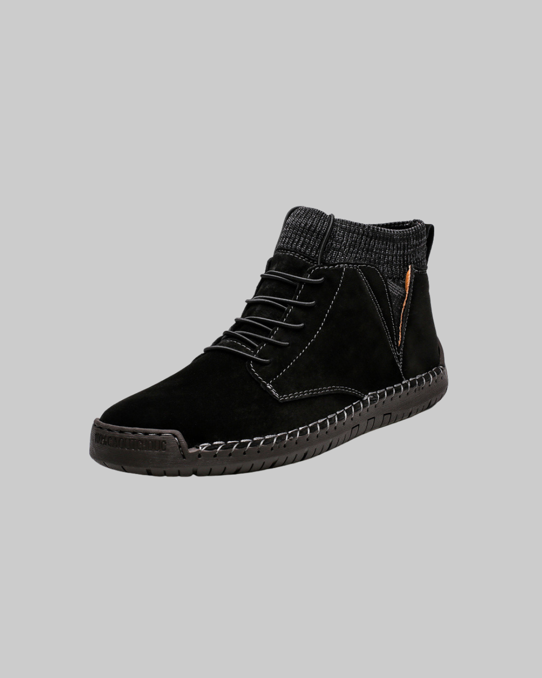 Men's Warm Lined Casual Boots in black.