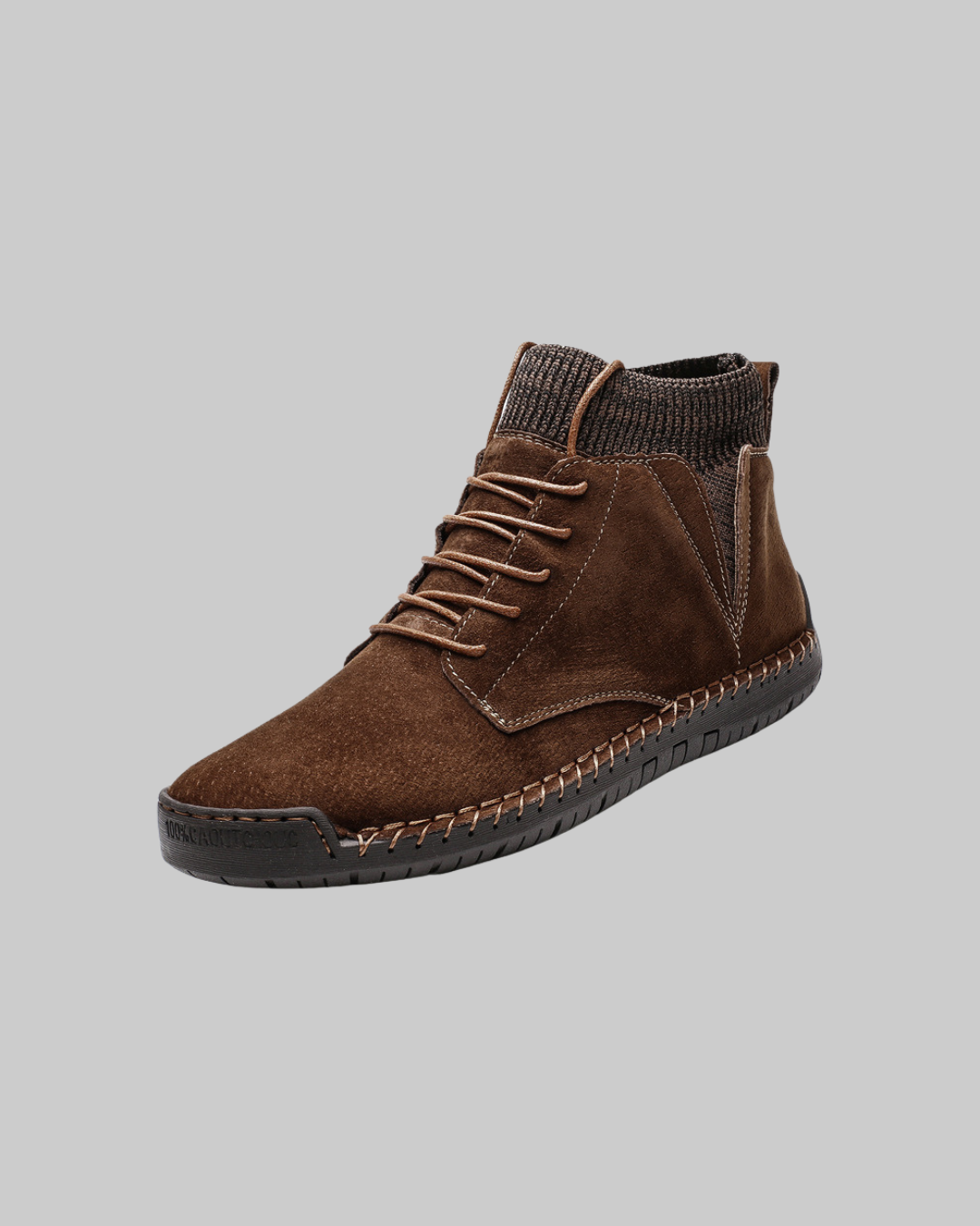 Men's Warm Lined Casual Boots in brown.