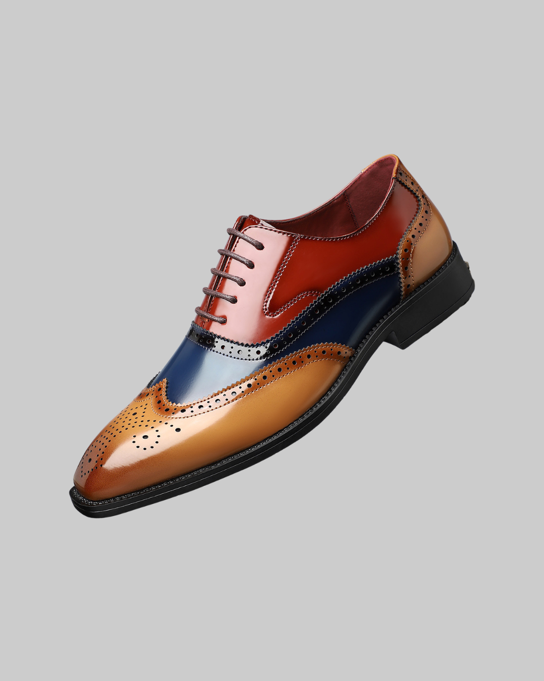 Men's Wingtip Brogue Dress Shoes in mixed color.