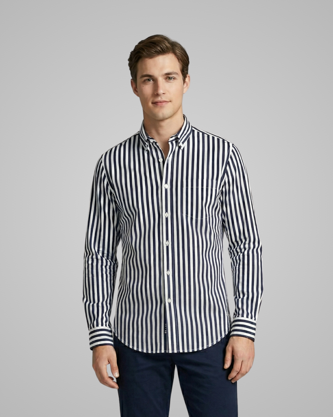 Men's Striped Business Shirt