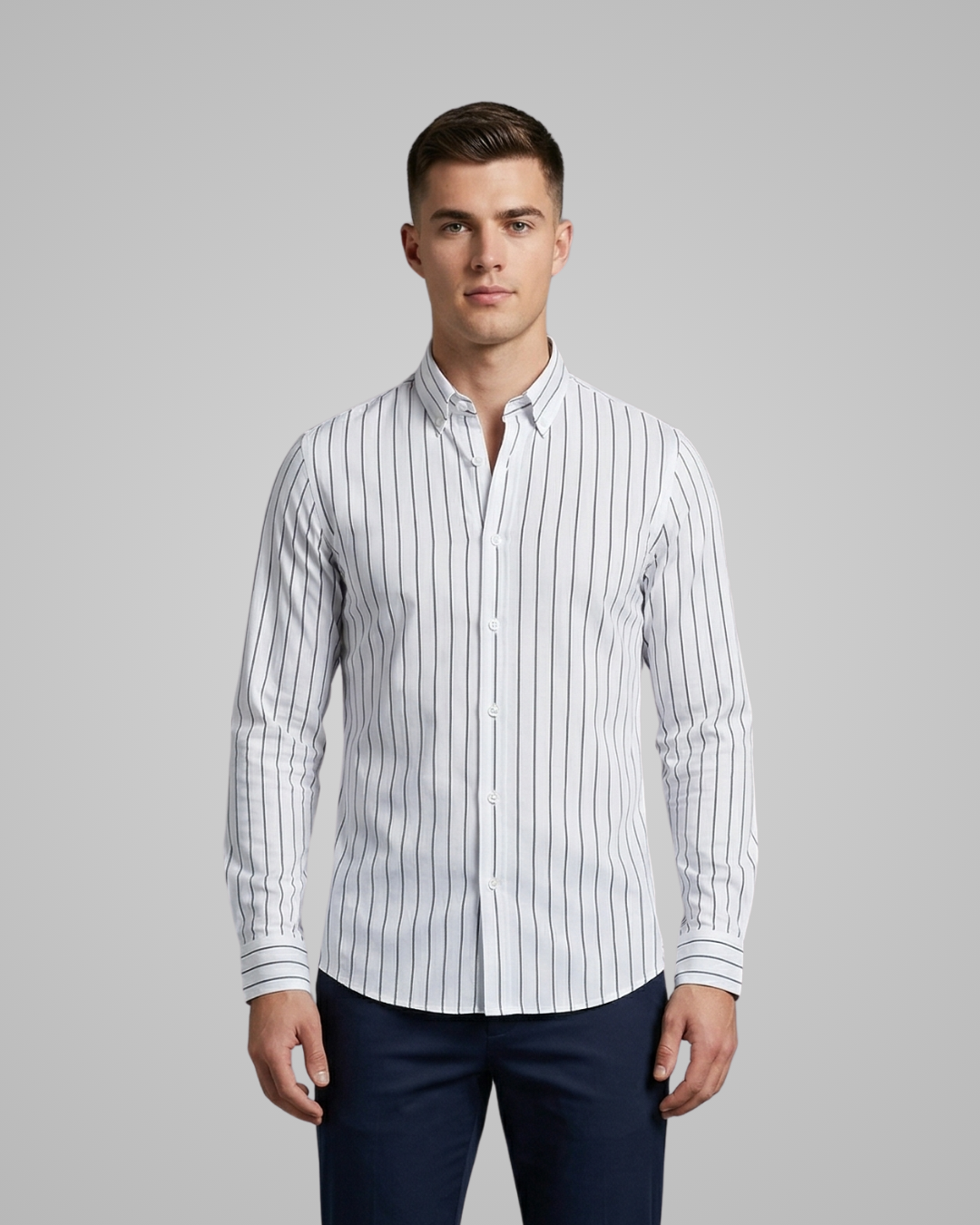 Men's Striped Business Shirt