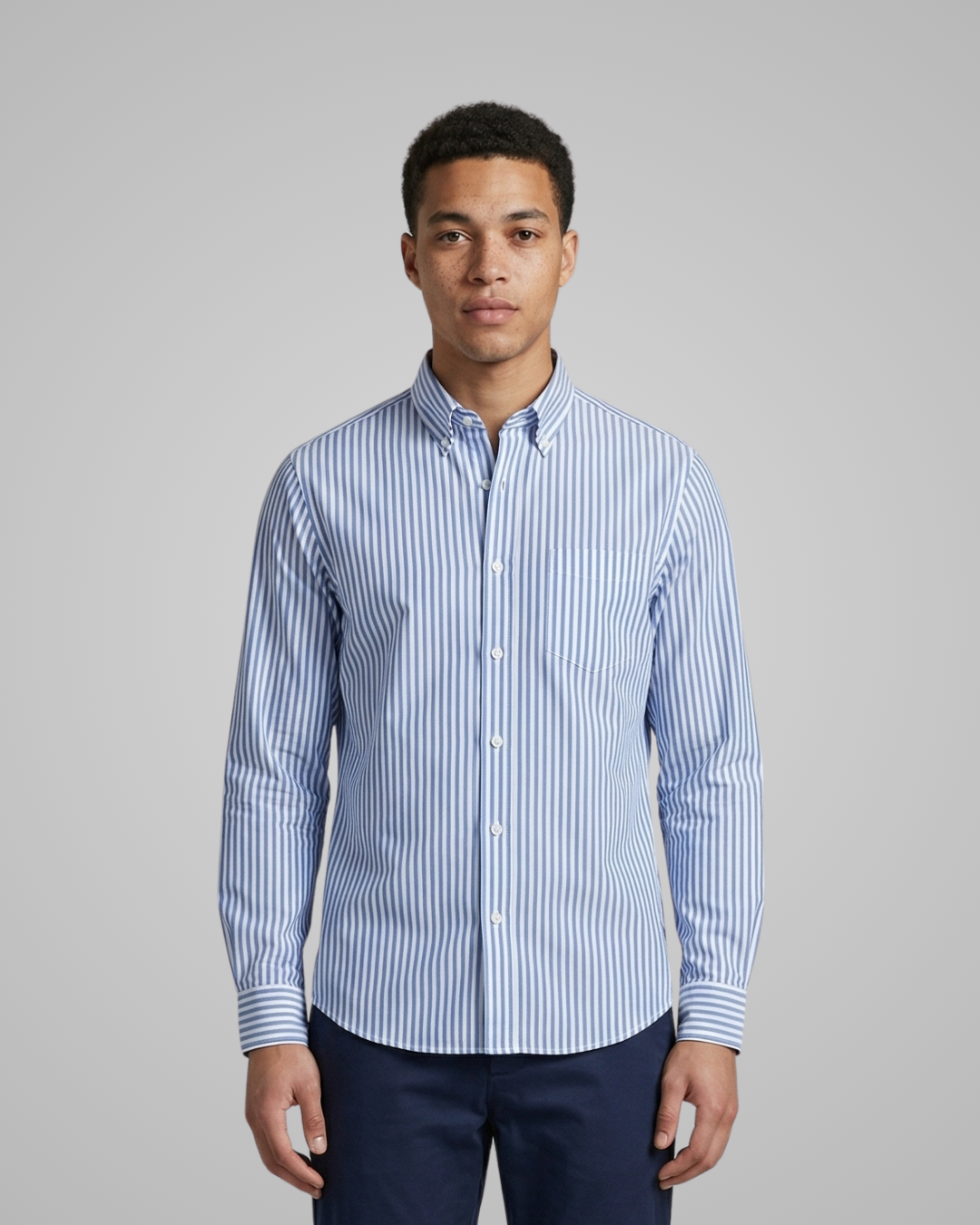 Men's Striped Business Shirt