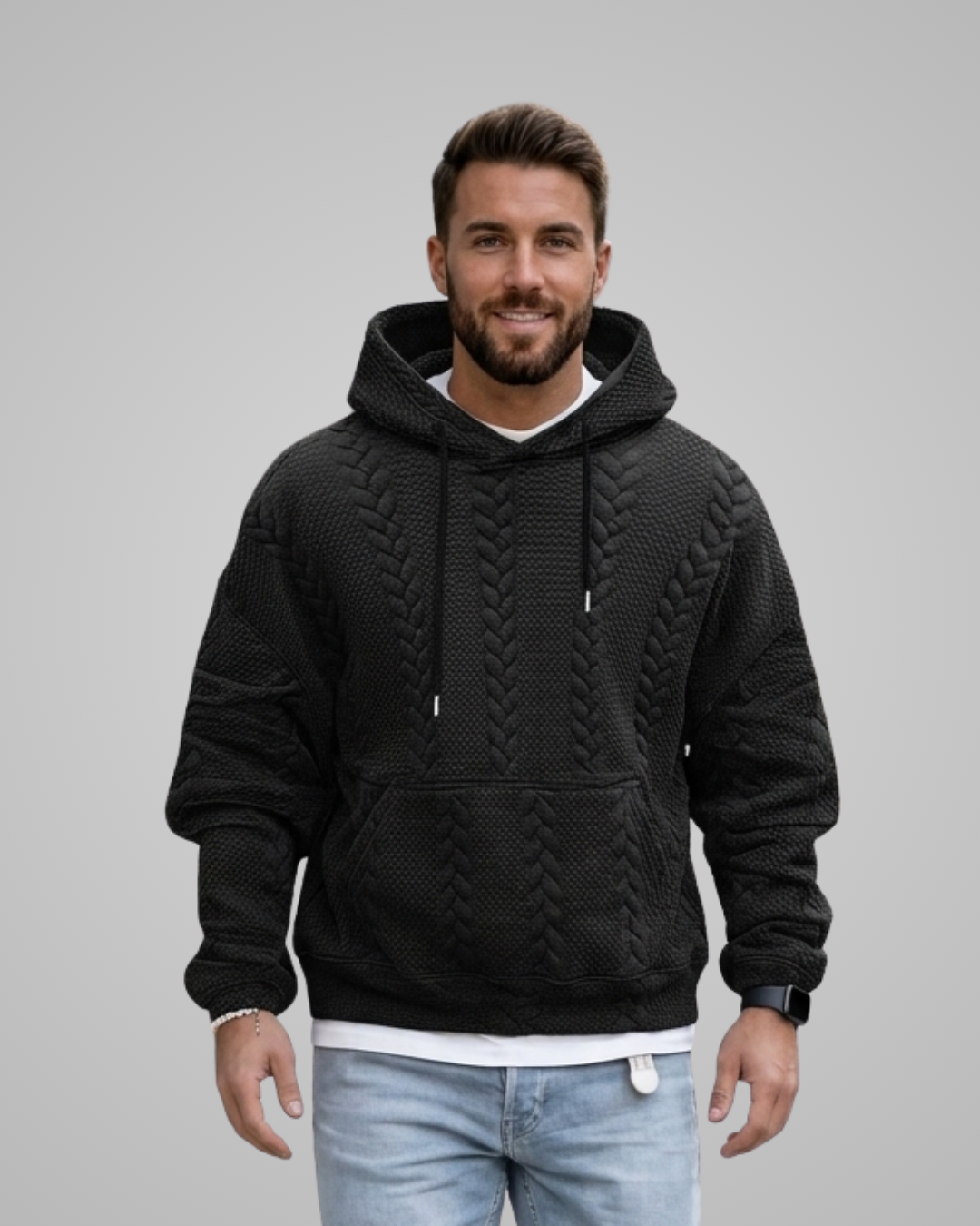 Men's Relaxed Fit Knit Hoodie