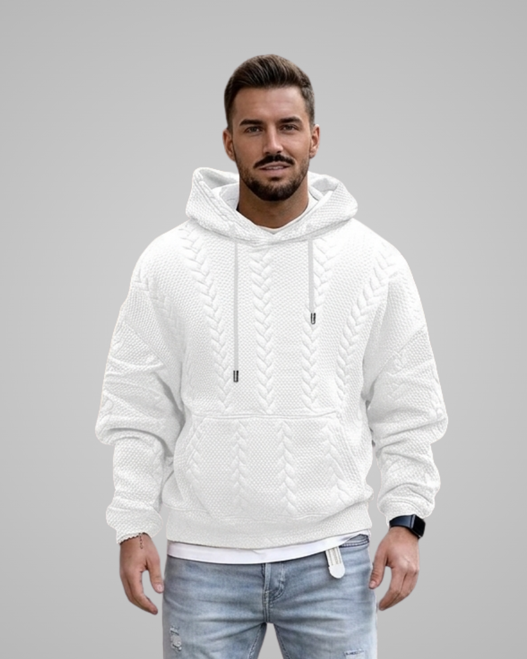 Men's Relaxed Fit Knit Hoodie