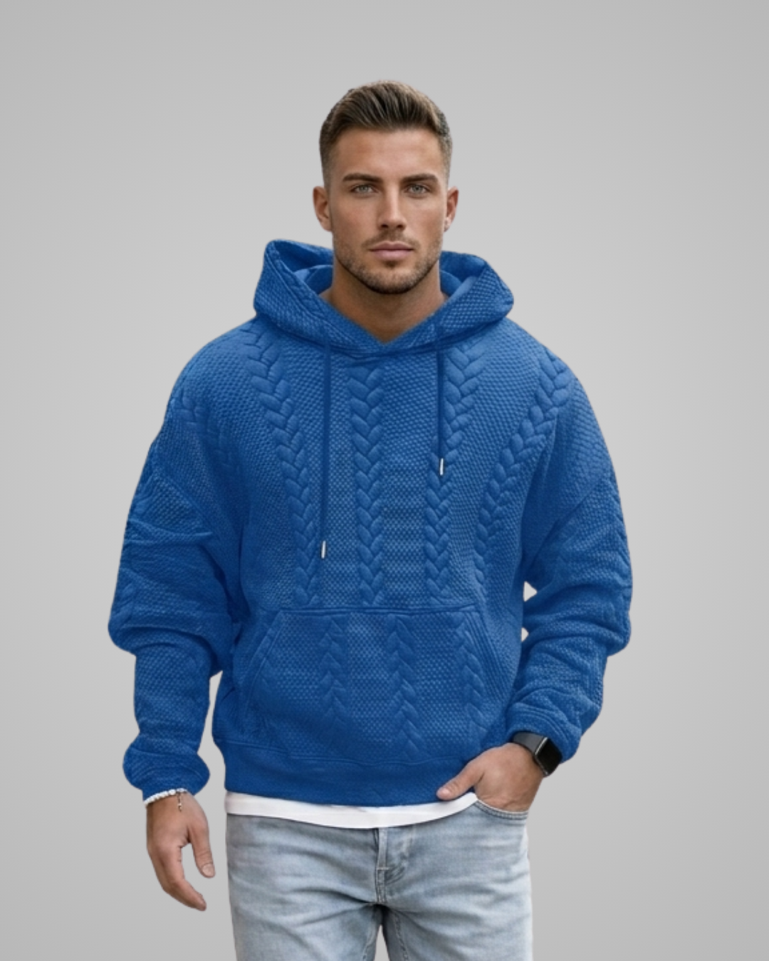 Men's Relaxed Fit Knit Hoodie